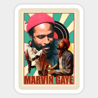 Marvin Gaye : Retro Post Sticker